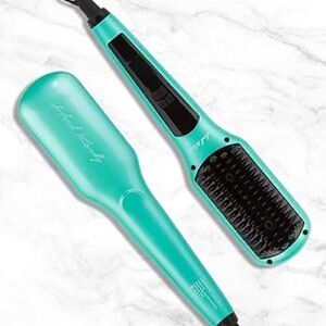 Head Kandy One Upper Hair Straightening Brush with Heat Hot Brush Mint NEW